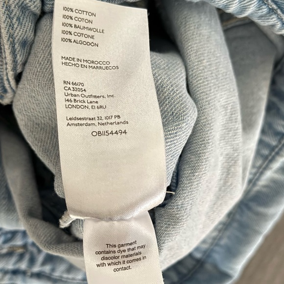 We The Free People Marci Denim Jean Jumpsuit in Clear Skies M Light Wash Utility - Picture 12 of 16